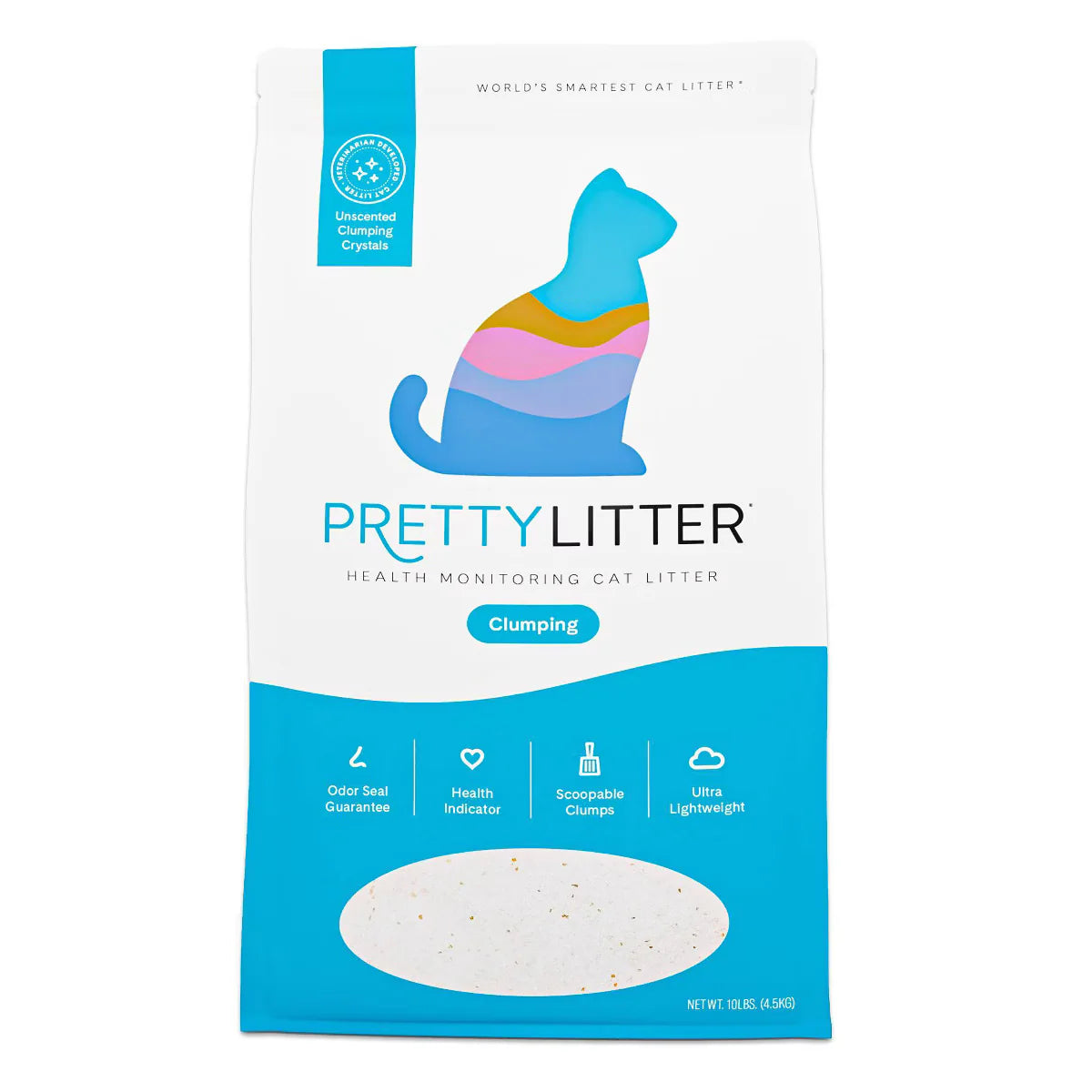 PrettyLitter Unscented Clumping Low Dust Light Weight Cat Litter